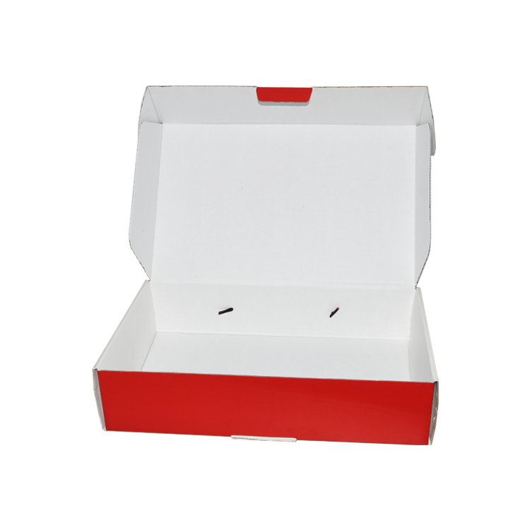  Scatola di imballaggio per laptop in carta ondulata pieghevole con manico in nastro di seta, scatola postale in cartone ondulato  