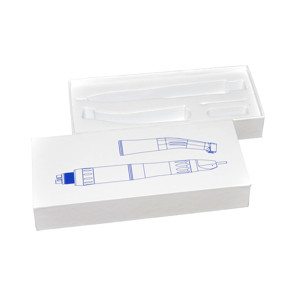 White Gift Packaging Paper Box in Lid and Base Style with EVA Foam Holder for Electric Toothbrush Packaging  