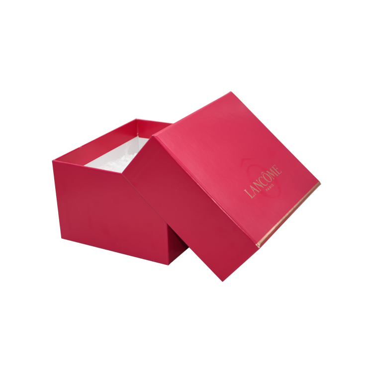  Confezione regalo di lusso rosa personalizzata al dettaglio per scatole di abbonamento di bellezza con supporto di carta sminuzzato bianco  