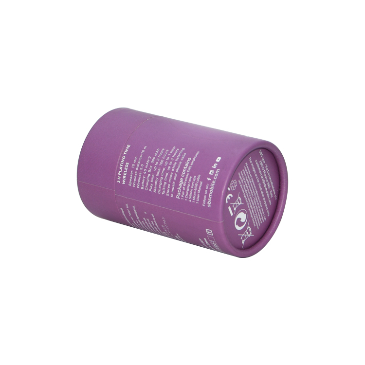 Boîte de cylindre de carton de boîte de tube de papier rigide fait à la main de haute qualité pour l'emballage électronique grand public  