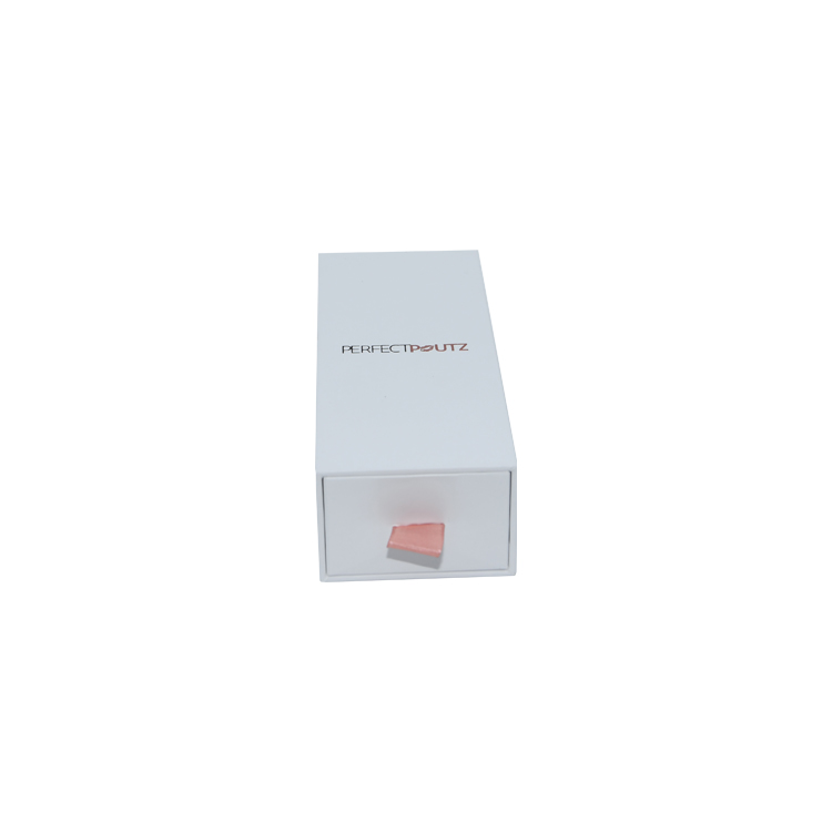  Boîte d'emballage cadeau de tiroir en papier la moins chère personnalisée pour l'emballage de rouge à lèvres avec poignée en soie et support en mousse  