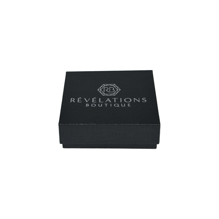 Custom Luxury Textured Paper Gift Box Lid and Base Gift Box for Jewelry Packaging with Velvet Foam Holder  