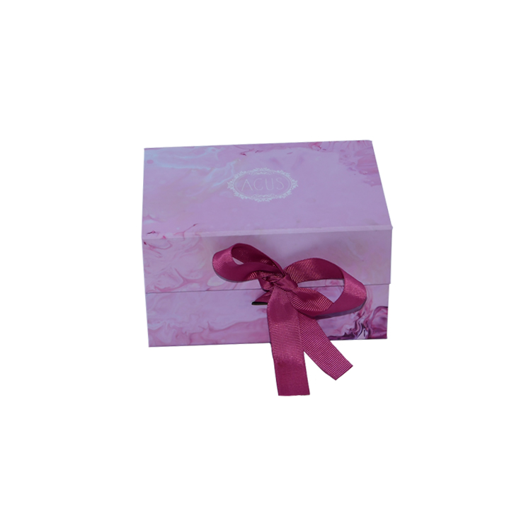 Luxury Customized Foldable Collapsible Magnetic Rigid Paper Packaging Gift Box with Ribbon Magnetic Lid  