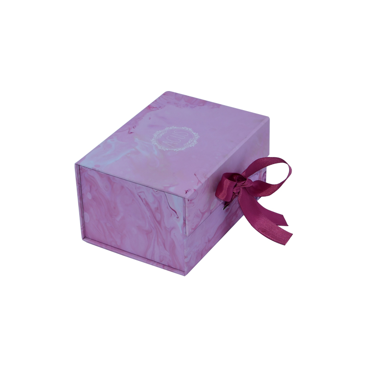 Luxury Customized Foldable Collapsible Magnetic Rigid Paper Packaging Gift Box with Ribbon Magnetic Lid  
