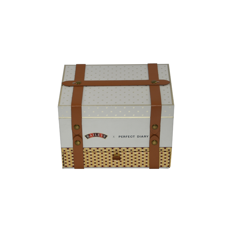 Nouveau produit de luxe grande capacité Double couche boîte-cadeau de stockage de cosmétiques boîte-cadeau rigide en papier à deux couches  