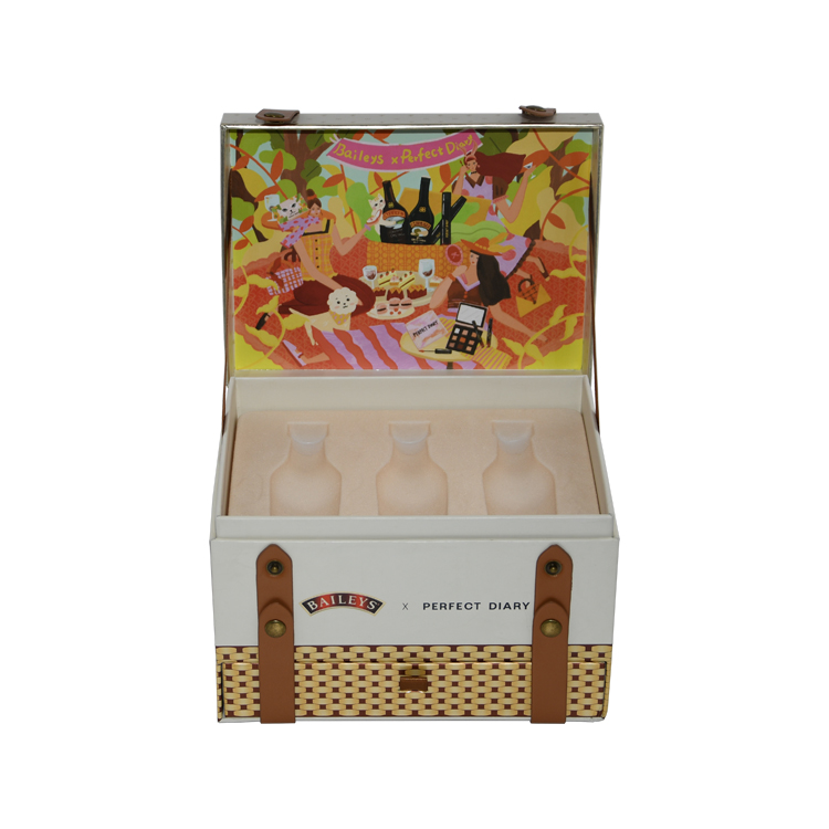 New Product Luxury Large Capacity Double Layer Cosmetics Storage Gift Box Two Layer Paper Rigid Gift Box  
