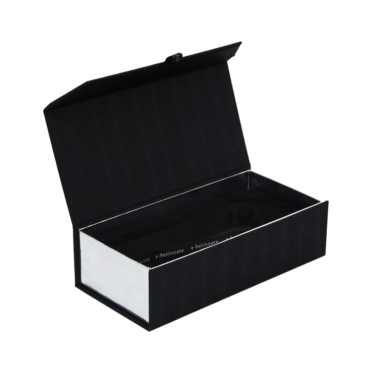  Luxury Matte Lamination Book Shaped Rigid Paper Flap Custom Printed Magnetic Closure Gift Black Magnet Box  