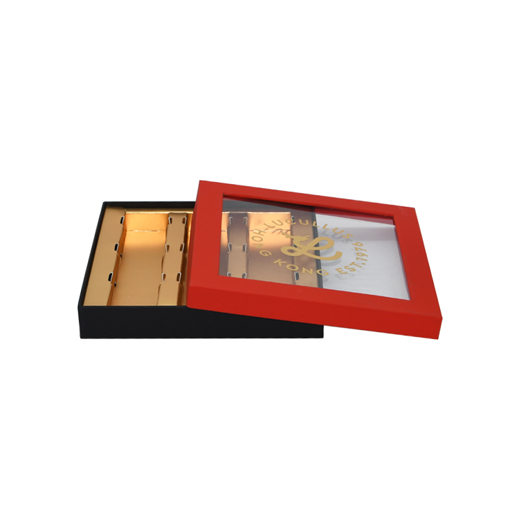  Benutzerdefinierte Luxus-Papppapier-Geschenkverpackung für Cookie-Süßigkeiten-Schokolade-Boxen mit goldenen Pappteilern  
