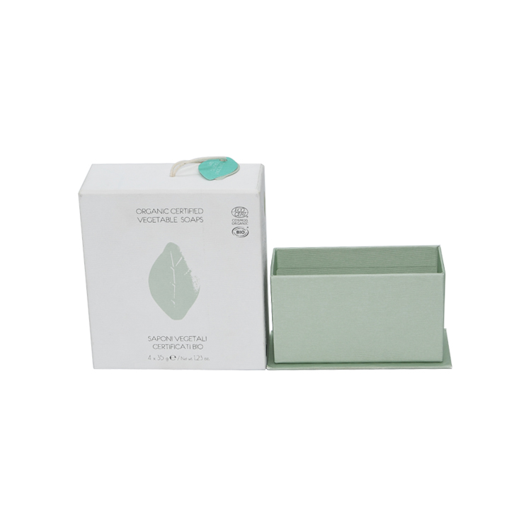Caja de embalaje de té de cartón rígido lujoso Caja de regalo de papel de textura elegante para embalaje de té con asa de cuerda