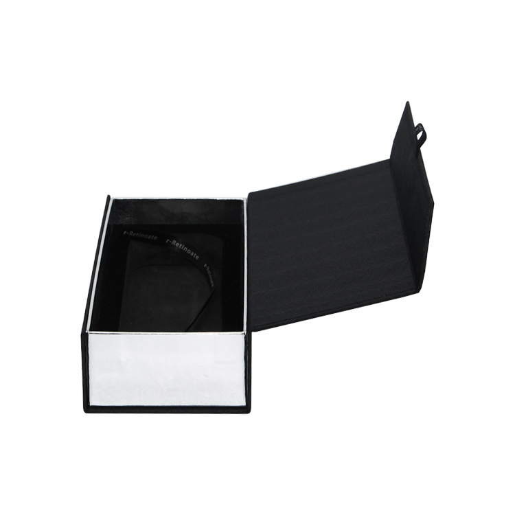 Scatola magnetica nera regalo con chiusura magnetica stampata personalizzata a forma di libro con patella rigida di carta laminata opaca di lusso  