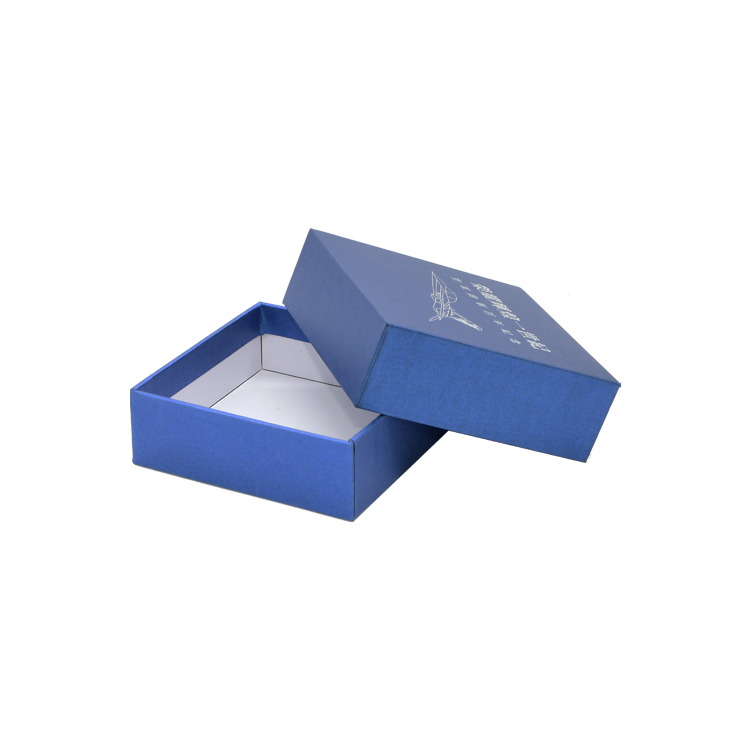  Custom Luxury Packaging Rigid Setup Box in Fancy Paper with Silver Hot Foil Stamping Logo from Manufacturer  