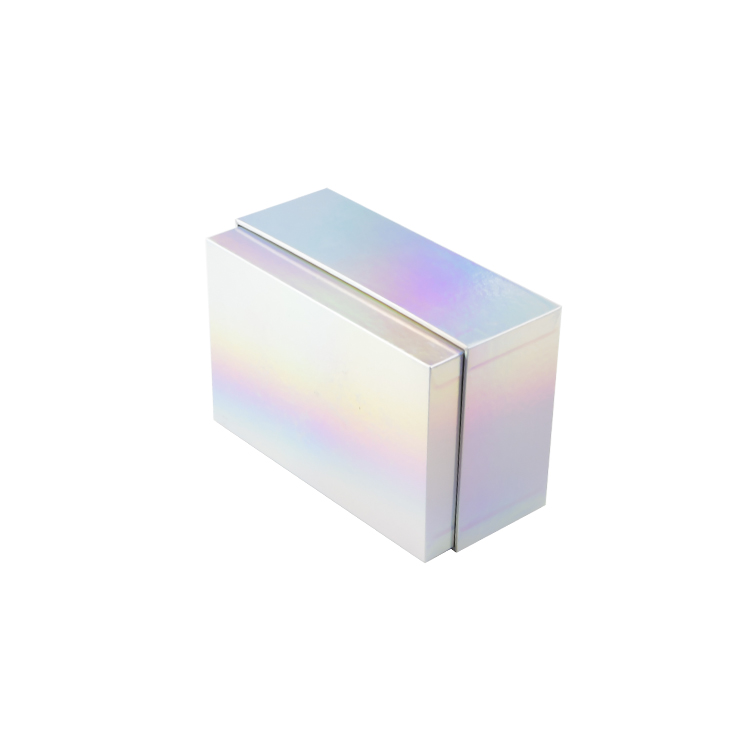  Boîte holographique d'impression personnalisée de haute qualité Chine Couvercle à effet brillant holographique et emballage de boîte-cadeau de base  