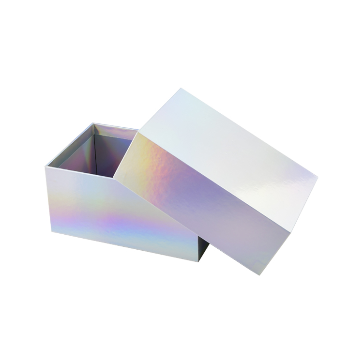  Hochwertiger holografischer Druckkasten China Holographic Shiny Effect Deckel und Basis-Geschenkbox-Verpackung  