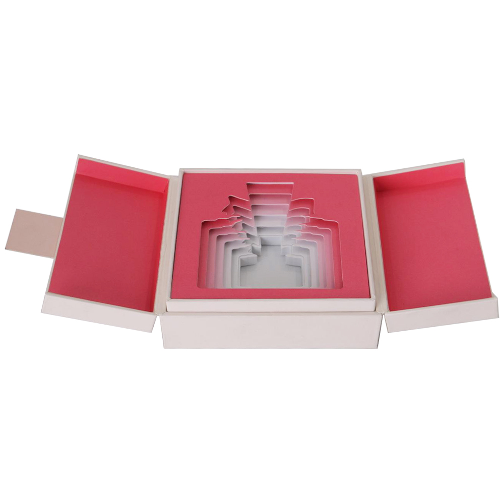 Caixa de presente aberta de dois lados de papel rígido personalizado de luxo, caixa de presente de abertura de porta dupla para embalagem de perfume Dior
