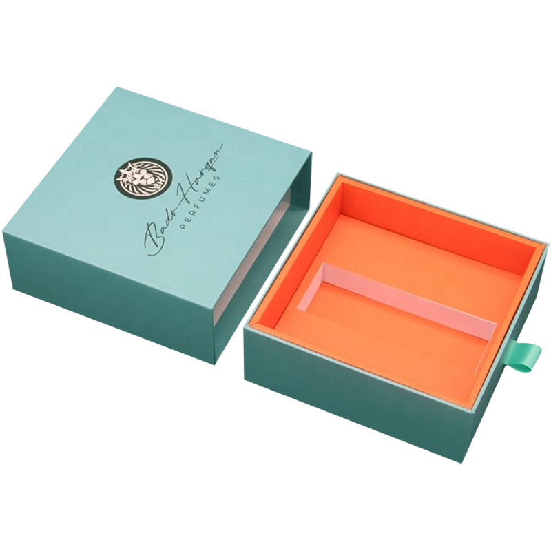 Premium Custom Perfume Cardboard Drawer Boxes with Ribbon Handle, Customized Bespoke Perfume Boxes  