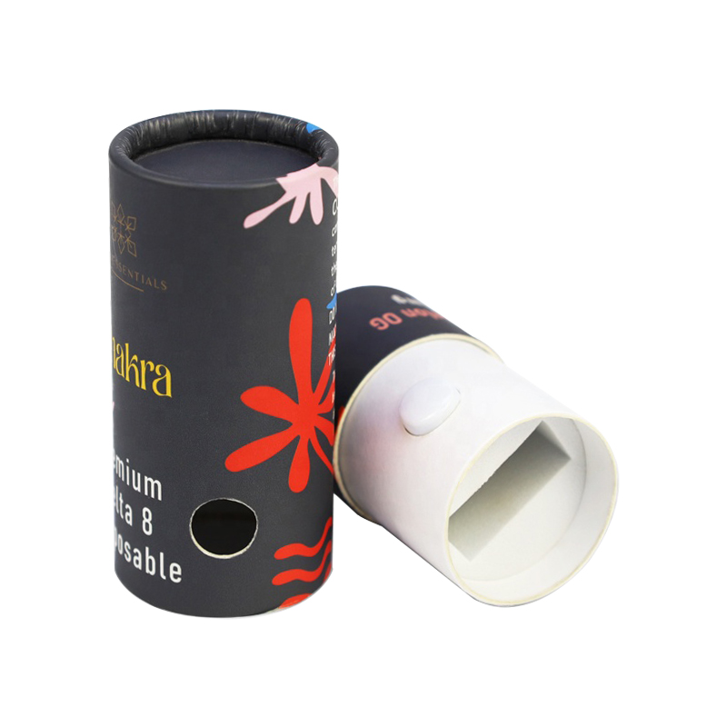 Child-Resistant Paper Tube for Vape Cartridge Packaging, Child Resistant Cannabis Paper Tube Packaging