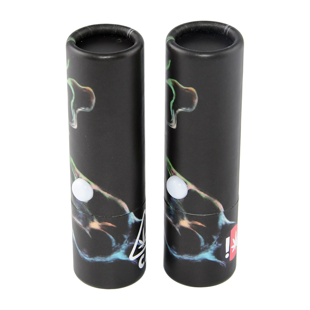 Recyclable Child Resistant Cardboard Tubes for Vape Cartridge Packaging with Press Button and EVA Holder  