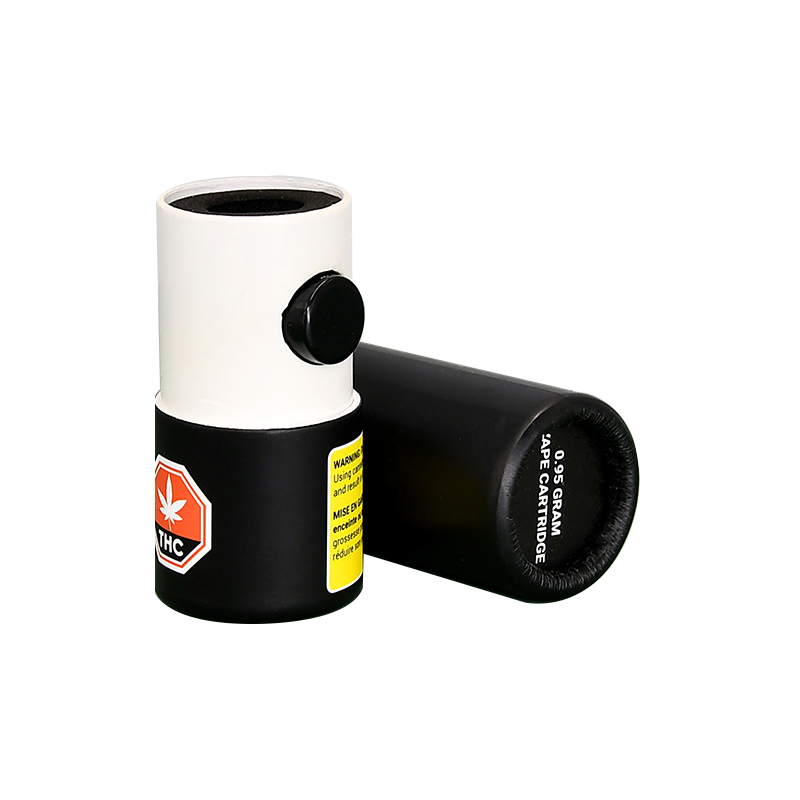  Disposable Packaging Wholesale Custom Child Resistant Paper Tube Box for Single Vape Cartridge Packaging  