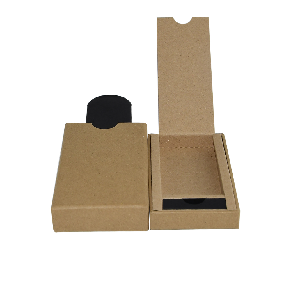  Biodegradable Brown Kraft Paper Drawer Box for Multi-Pack Cannabis Pre Roll Packaging with Magnetic Closure  