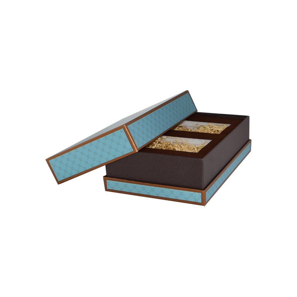 Luxury Neck Lid and Base Gift Box, Rigid Setup Paper Box for Edible Bird Nest Packaging with Velvet Coated Tray  