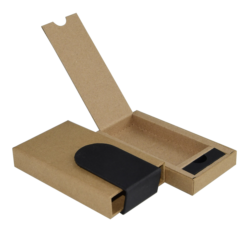 Boîte à tiroirs en papier kraft brun biodégradable pour emballage multi-pack de cannabis pré-rouleau avec fermeture magnétique  