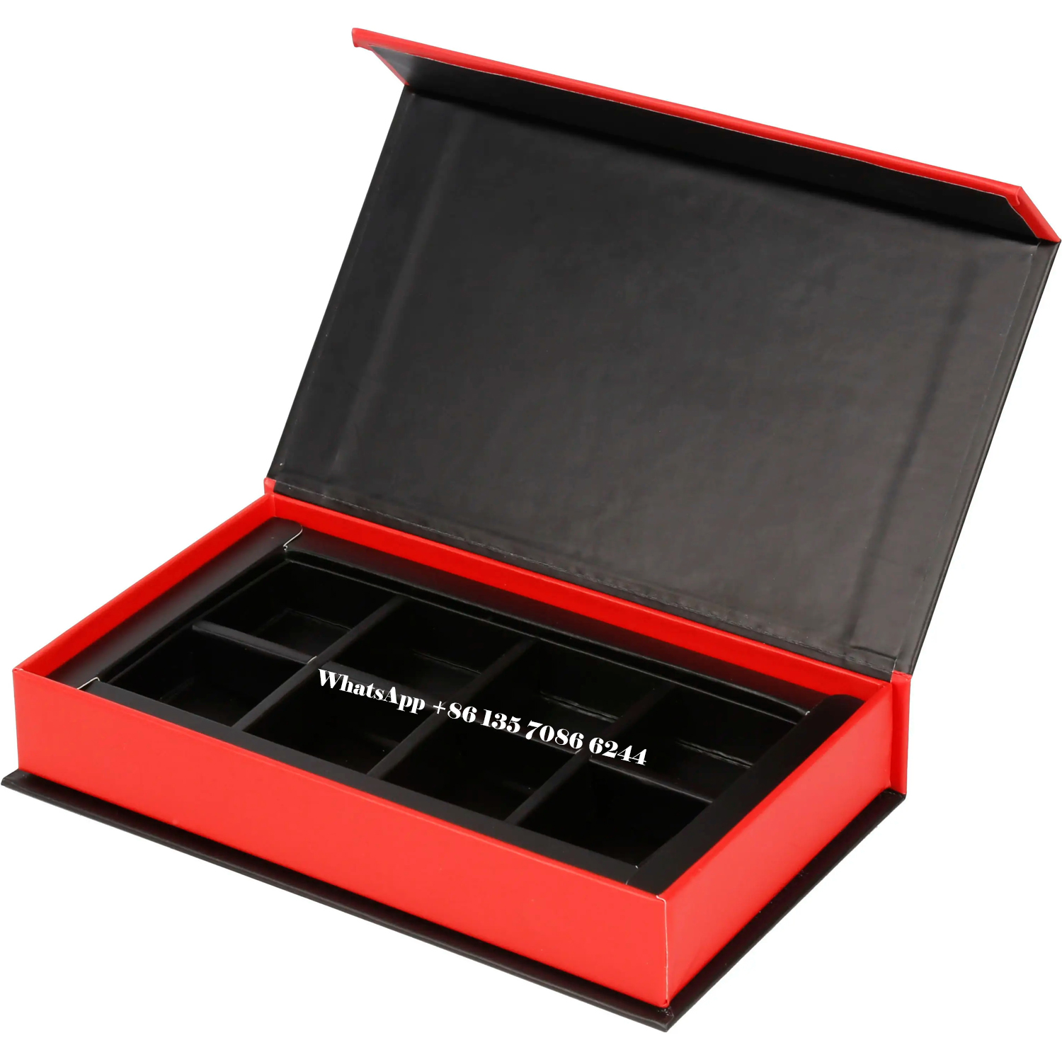  Boîte cadeau magnétique pour chocolats avec séparateurs en carton  
