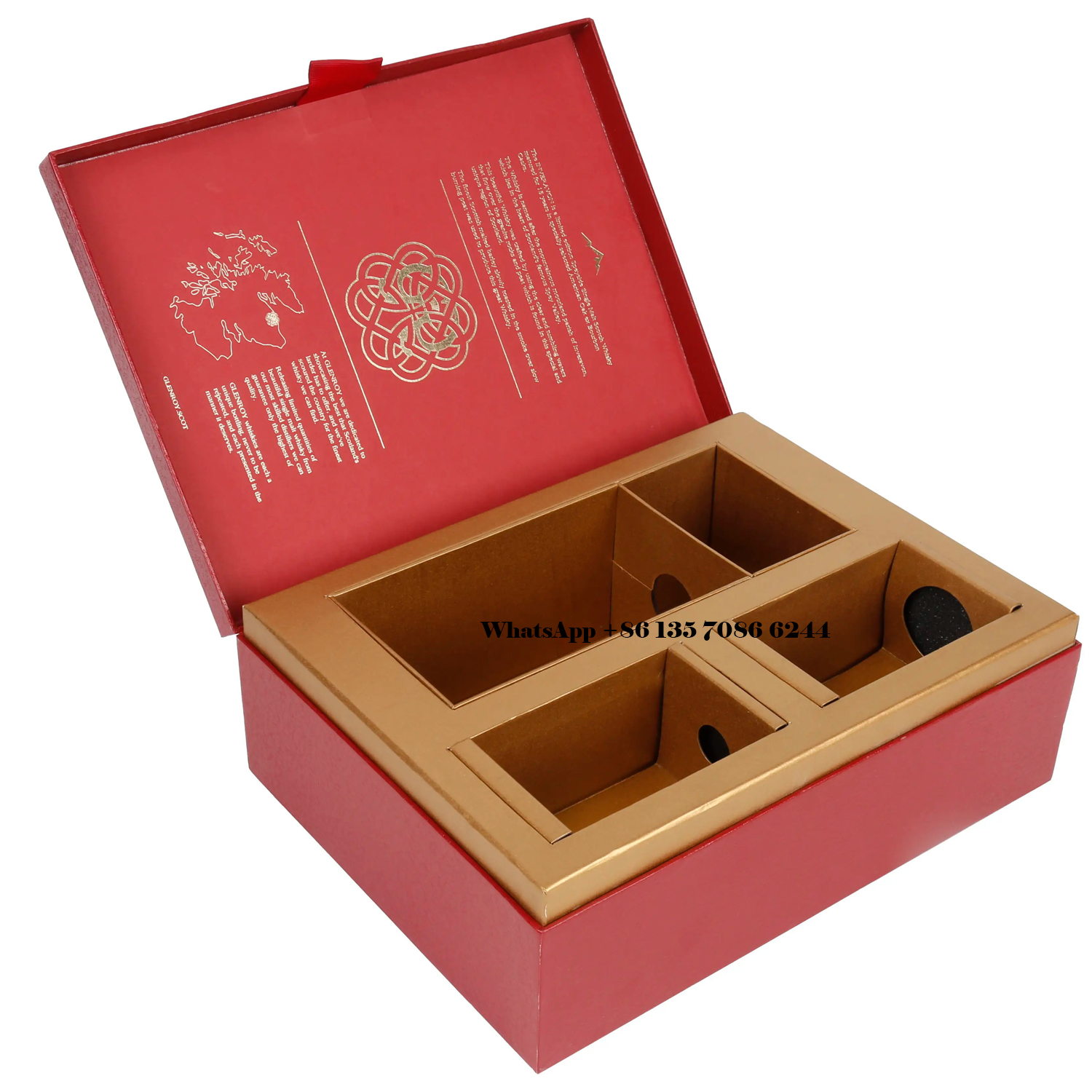  Custom Luxury Magnetic Closure Whisky Gift Box Packaging  