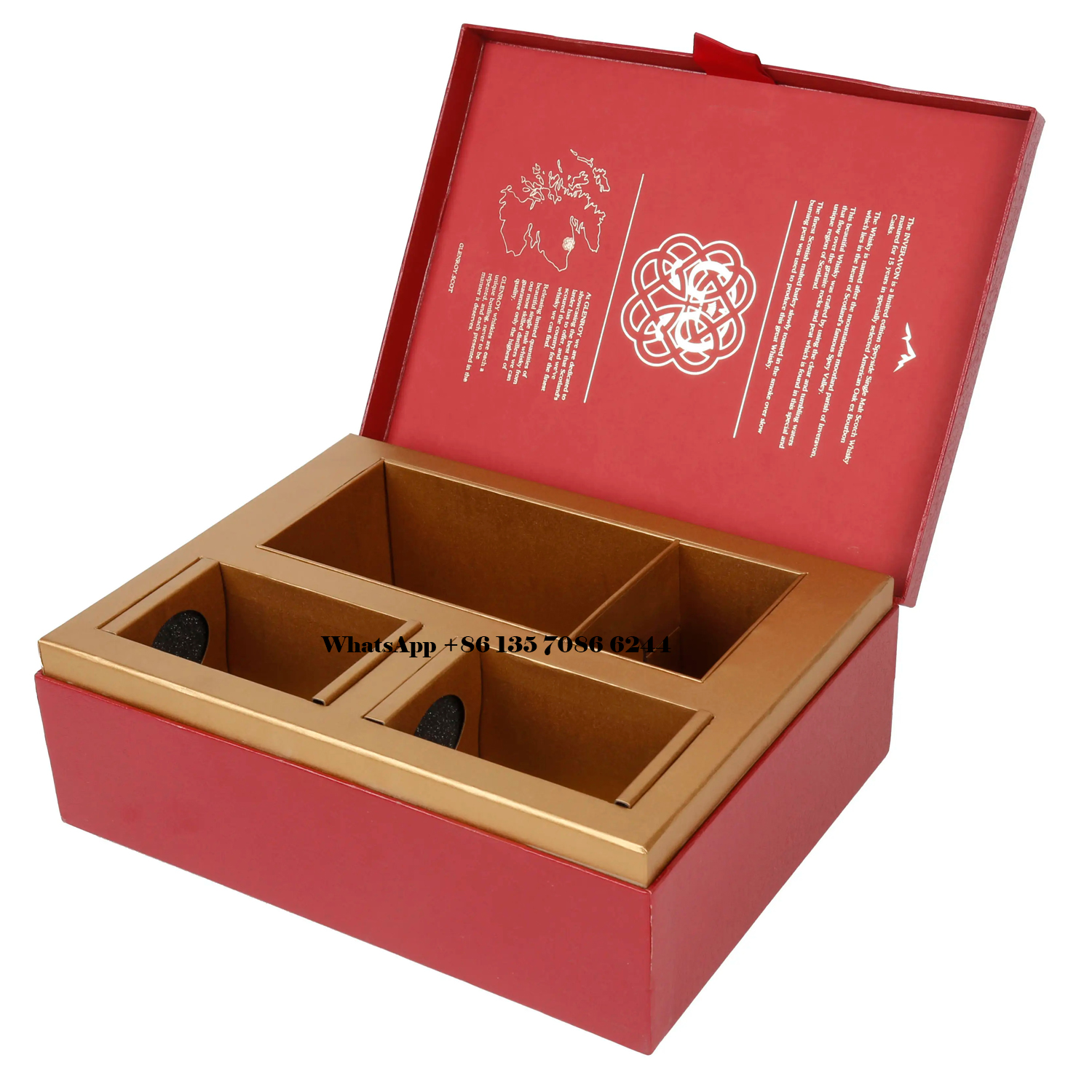 Maßgefertigte Luxus-Verpackung für Whisky-Geschenkboxen mit Magnetverschluss  