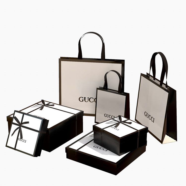 Chanel Gift Packaging Boxes and Paper Bags | 3D model