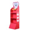 3 Tier Corrugated Cardboard Floor Display Three Shelf Floorstanding Corrugated Display with Custom Printing