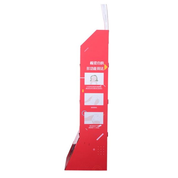 3 Tier Corrugated Cardboard Floor Display Three Shelf Floorstanding Corrugated Display with Custom Printing