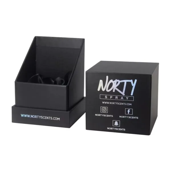 Affordable Custom Linen Rigid Cardboard Candle Gift Boxes with Satin Lined Holder and Holographic Patterns