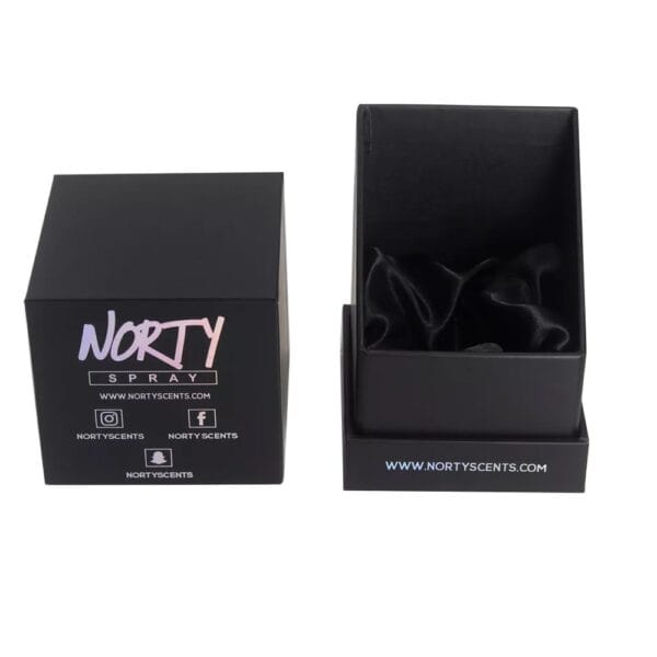 Affordable Custom Linen Rigid Cardboard Candle Gift Boxes with Satin Lined Holder and Holographic Patterns