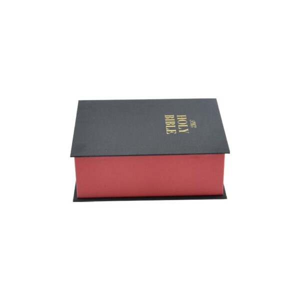 Atractivo diseño de libro de estilo rígido de papel Biblia de almacenamiento de regalo caja de embalaje con el patrón en relieve y la impresión personalizada