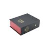 Atractivo diseño de libro de estilo rígido de papel Biblia de almacenamiento de regalo caja de embalaje con el patrón en relieve y la impresión personalizada