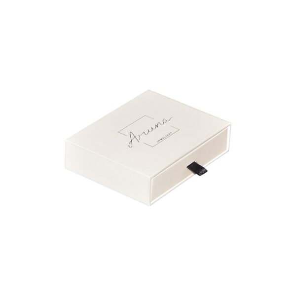 Best Customized Velvet Lined Paper Drawer Box for Jewelry Packaging with Leather Bag and Embossed Logo