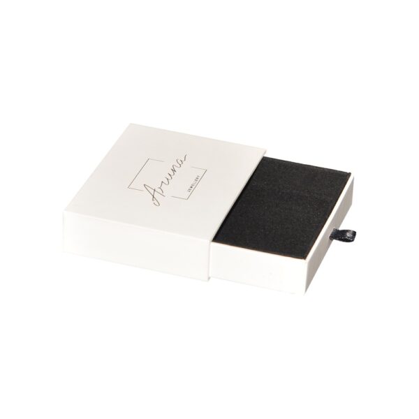 Best Customized Velvet Lined Paper Drawer Box for Jewelry Packaging with Leather Bag and Embossed Logo