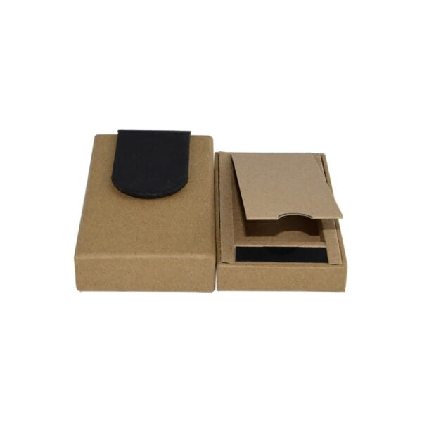 Biodegradable Brown Kraft Paper Drawer Box for Multi-Pack Cannabis Pre Roll Packaging with Magnetic Closure