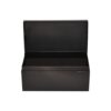 Black Custom Cardboard Clamshell Gift Box for Anniversary Souvenir Packaging with Silver Hot Foil Stamping Logo