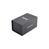 Black Texture Paper Magnetic Lid Gift Box Fancy Paper Rigid Cardboard Packaging Box for Cosmetics with Gold Logo