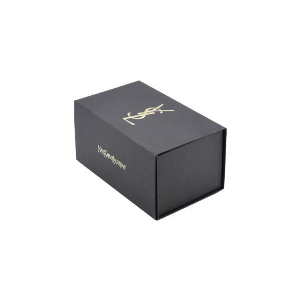 Black Texture Paper Magnetic Lid Gift Box Fancy Paper Rigid Cardboard Packaging Box for Cosmetics with Gold Logo