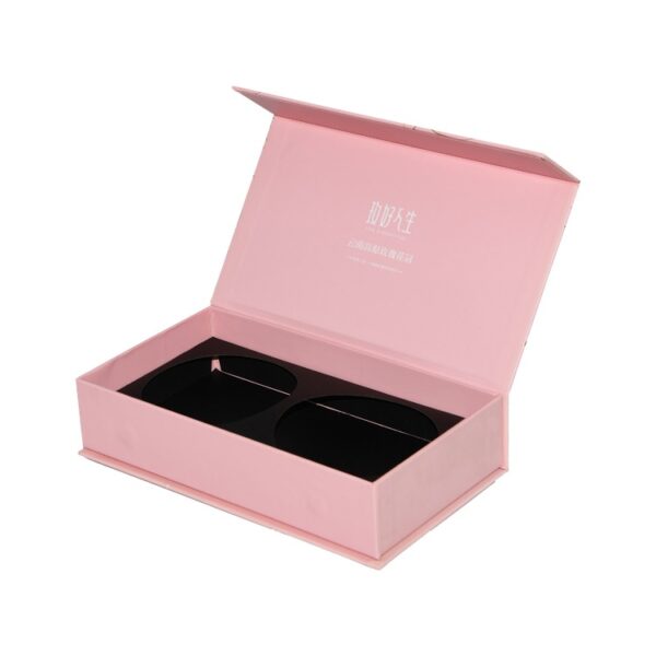 Book Shaped Rigid Paper Packaging Magnetic Gift Boxes with Cardboard Holder and Gold Hot Foil Stamping