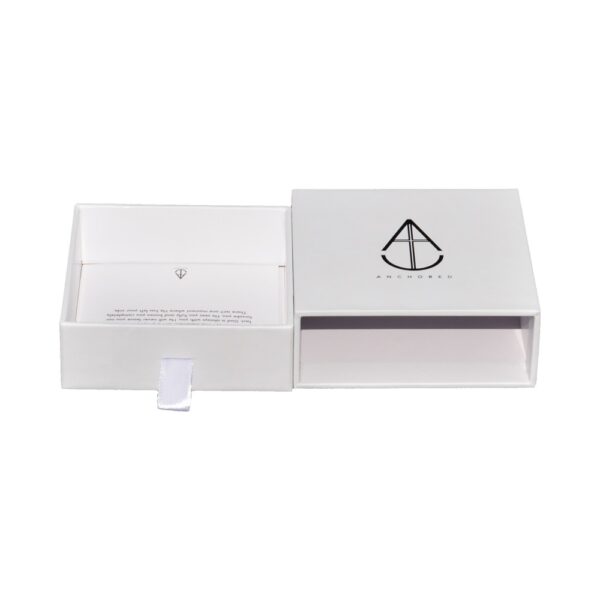 Bracelets Packaging Box, Necklace Packaging Box, Printed Drawer Box for Jewelry with Silver Hot Foil Stamping Logo