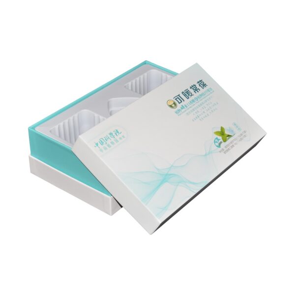 Cheapest Luxury Custom 2 Piece Lid Off Shoulder Neck Rigid Box with Plastic Holder for Slimming Drug Packaging