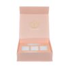China Factory Customized Pink Magnetic Gift Box with Foam Holder and Gold Logo for Cosmetic Packaging