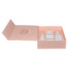 China Factory Customized Pink Magnetic Gift Box with Foam Holder and Gold Logo for Cosmetic Packaging
