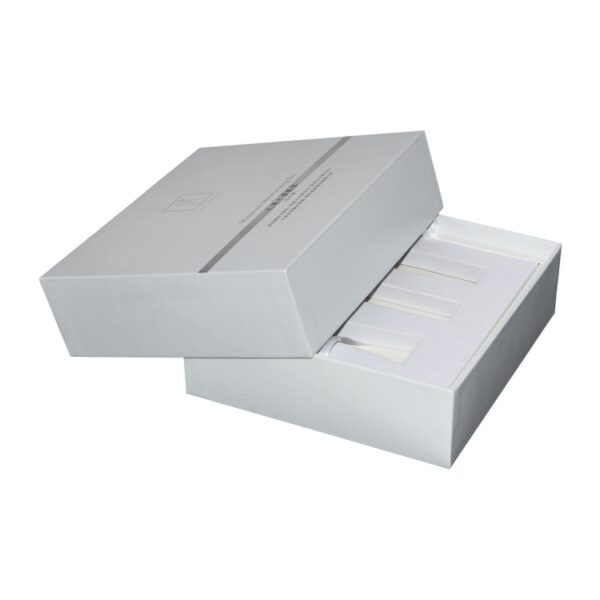 Competitive Custom Printing Rigid Cardboard Lid and Base Gift Box with Velvet Foam Holder for Cosmetics Packaging