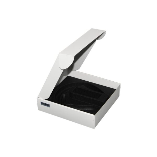Corrugated Cardboard White Mailer Boxes for Massager Packaging with Plastic Holder and Gold Hot Foiled Logo
