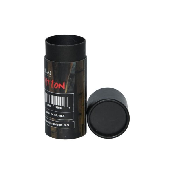 Custom Black Cardboard Cylinder Paper Tubes Packaging with Foam Holder for Keychain Knife Packaging