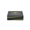 Custom Black Textured Paper Packaging Luxury Gift Boxes with Foam Holder and Gold Hot Foil Stamping Logo